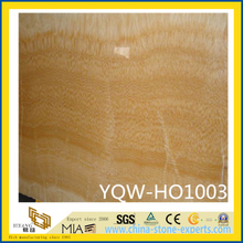 Polished Yellow Honey Onyx Stone Tile for Wall, Backsplash, Background