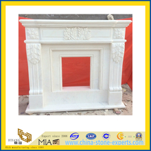 Carved White Marble Stone Fireplace for Indoor(YQG-F1011)