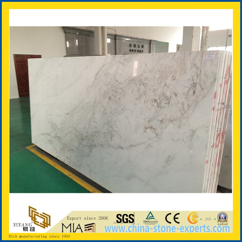 Cheap Castro White Marble Slab for Stairs &amp; Steps &amp; Column