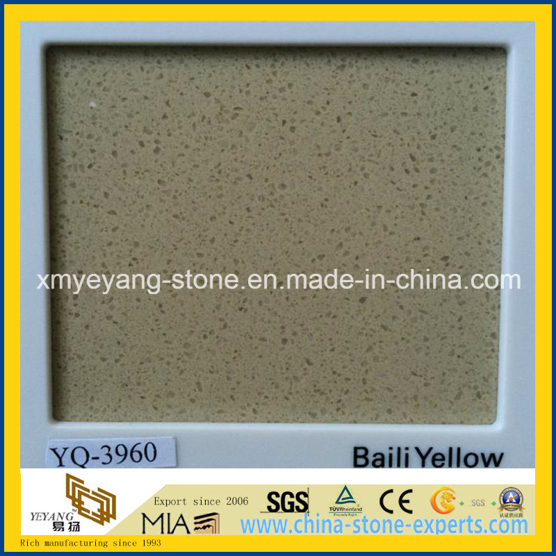 Baili Yellow Caesarstone Quartz for Kitchen Countertop Design