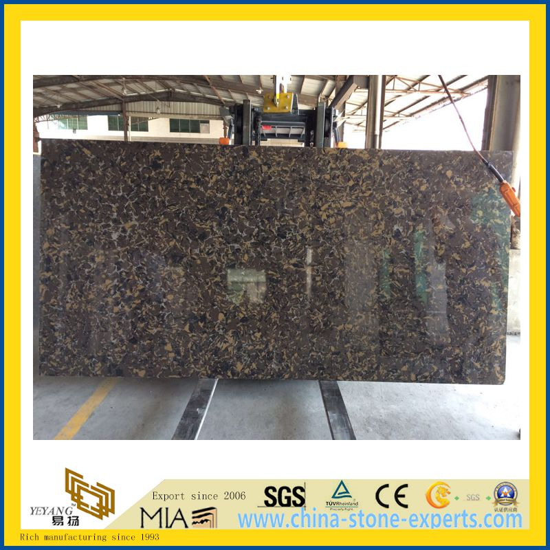 Brown Quartz Slabs for Countertops, Vanity Tops, Bar Tops