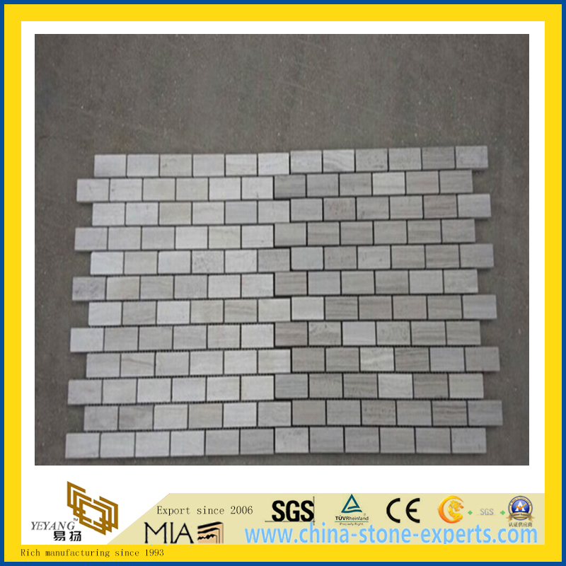 China Wooden White and Wooden Grey Mosaic (YQA-MM1009)