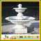 Hand Carving White Marble Water Fountain for Outdoor Garden