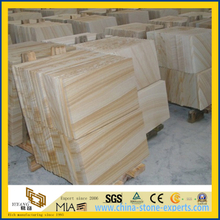 Yellow Wooden Vein Sandstone for Walling or Flooring Tile